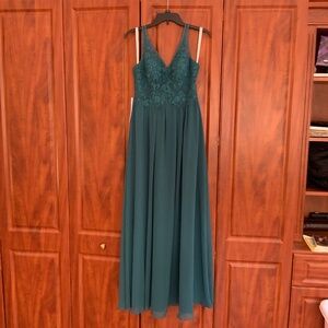 Azazie Dress in Peacock (Amy) (Size A6)—NEVER BEEN WORN